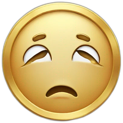 golden coin crying emoji
