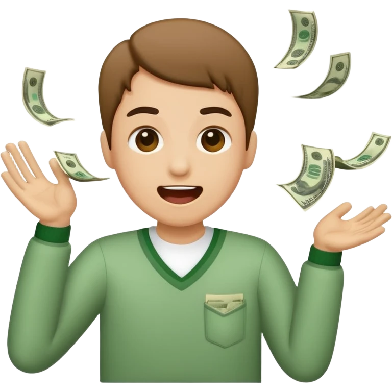 Throw up money emoji