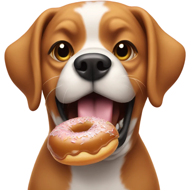 Dog eating doughnuts  emoji