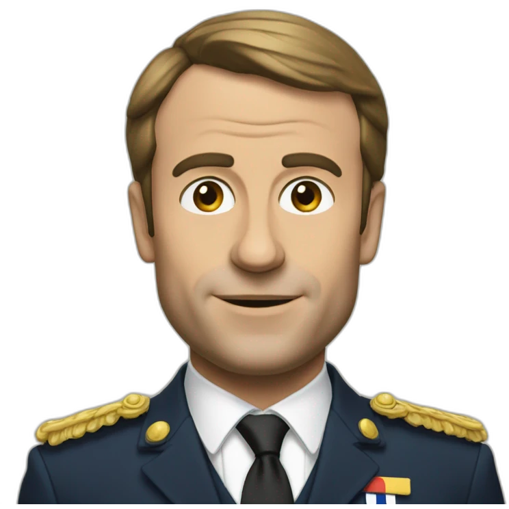 Macron en scouteur emoji