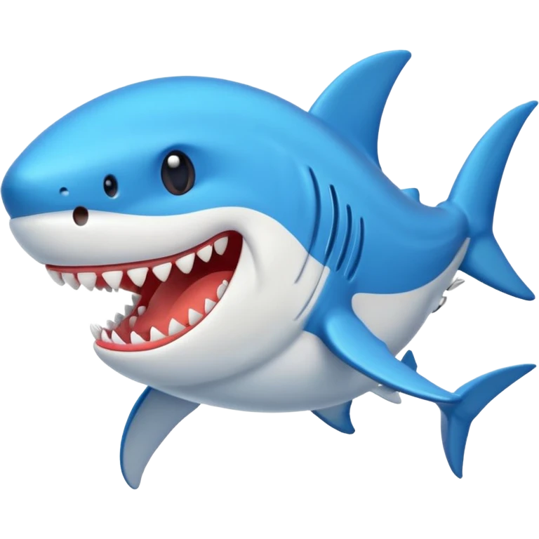 Tiburón con tenis azules emoji