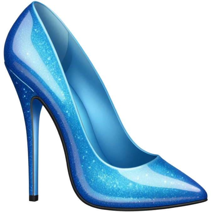 Blue glitter heels emoji