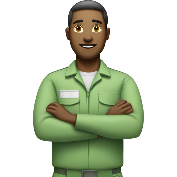 Letter delivery man in a light green uniform emoji