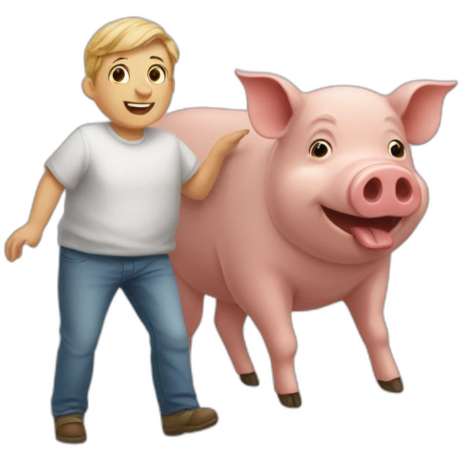 Cochon et humain emoji