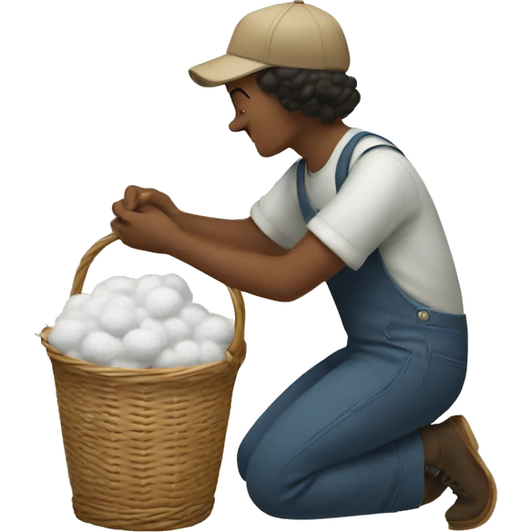 someone picking cotton emoji