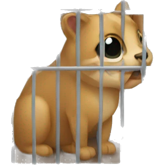 an empty square cage with it's door open emoji