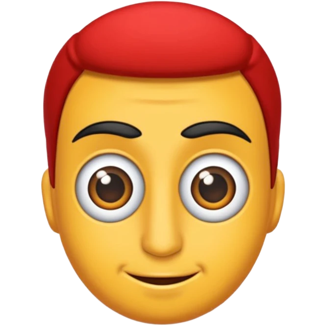 yuvarlak gözlüklü hayvan  emoji
