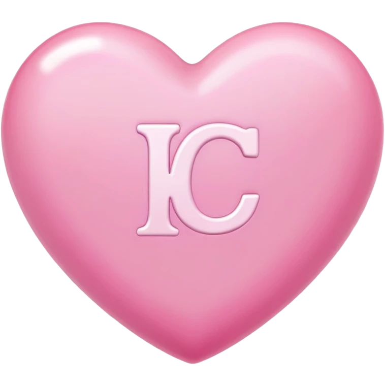 Pink heart with letter Claire in it  emoji