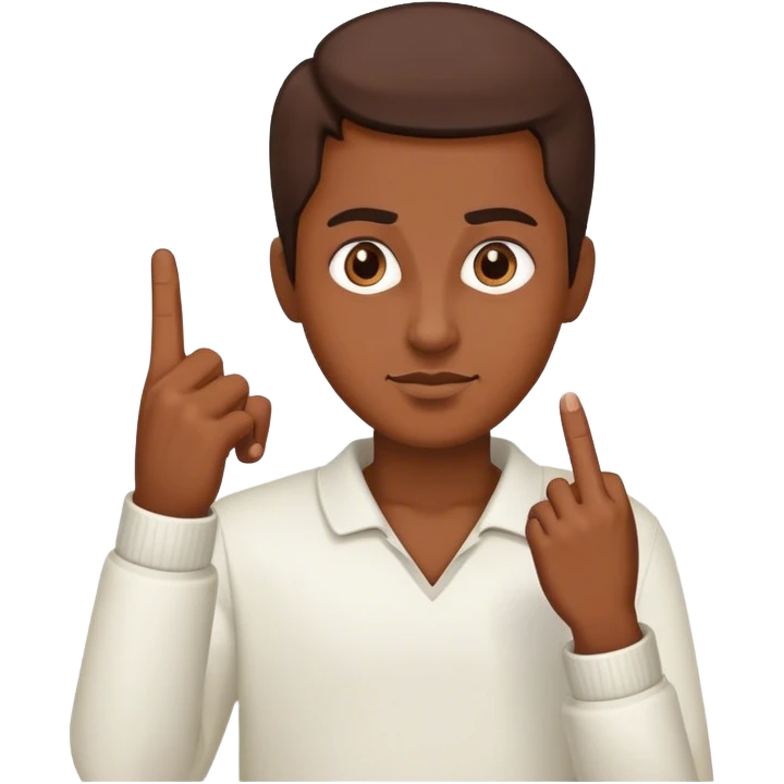 Middle finger going down the Arab way emoji