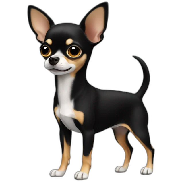 Chihuahua black emoji