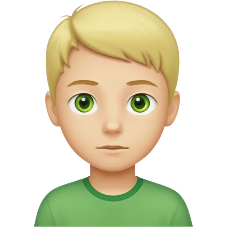 green eyed, yellow shirt kid emoji