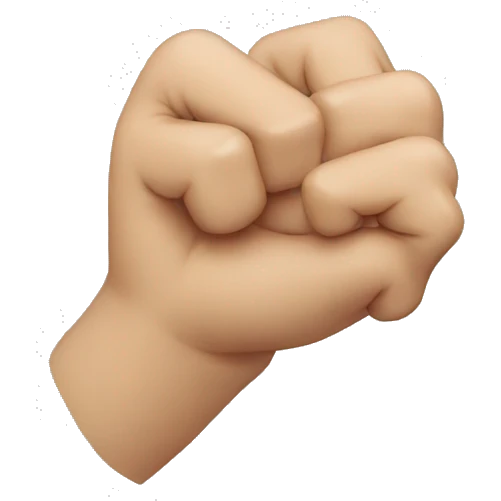 Biting the hand emoji