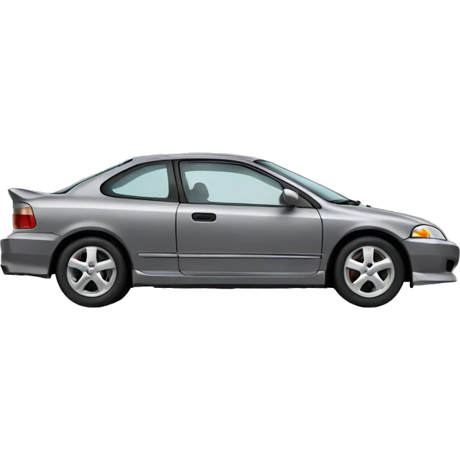 Grey Honda civic 1999 emoji
