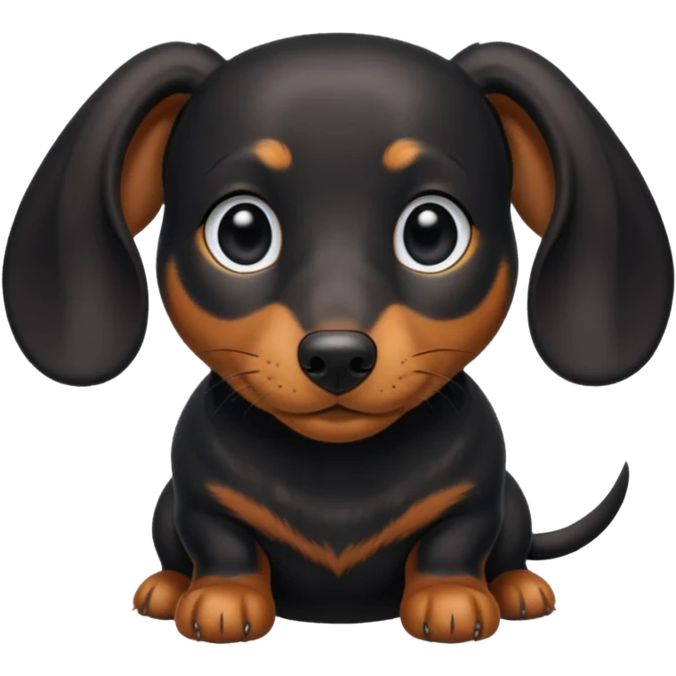 Dachshund black emoji