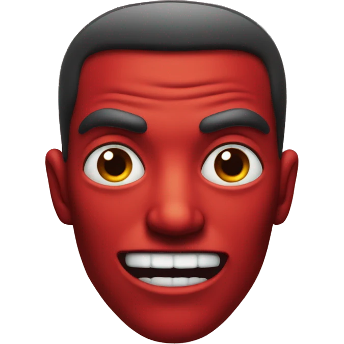 Red evil smirk emoji