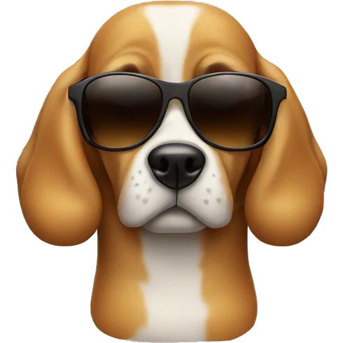 dog with sunglasses and cigarette  emoji