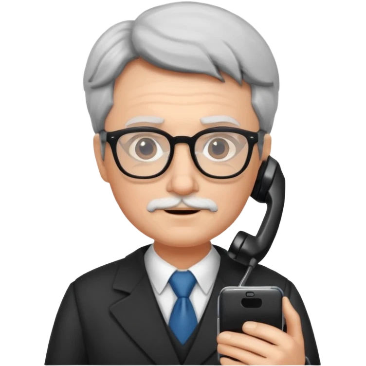 professor with phone emoji