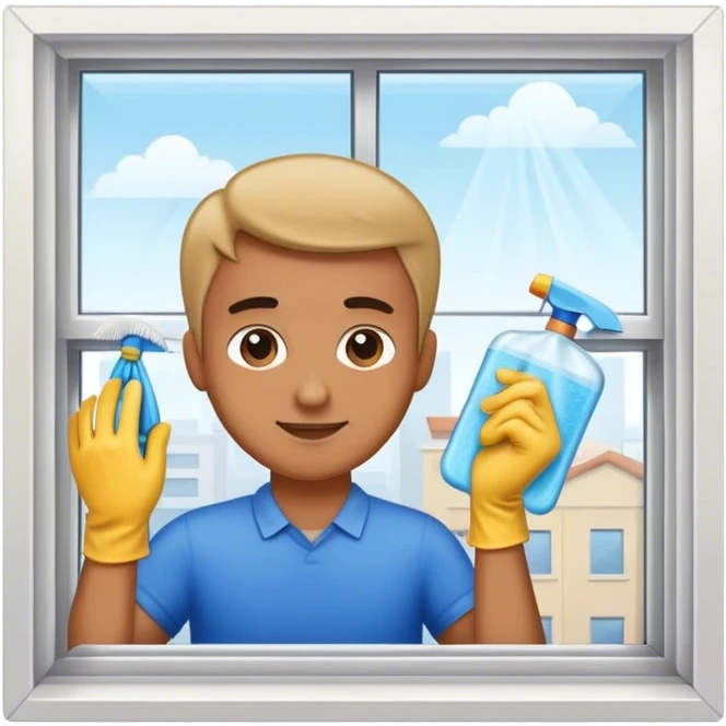 vinduespudser mand emoji