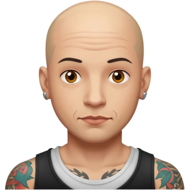 tatooed bald man  emoji