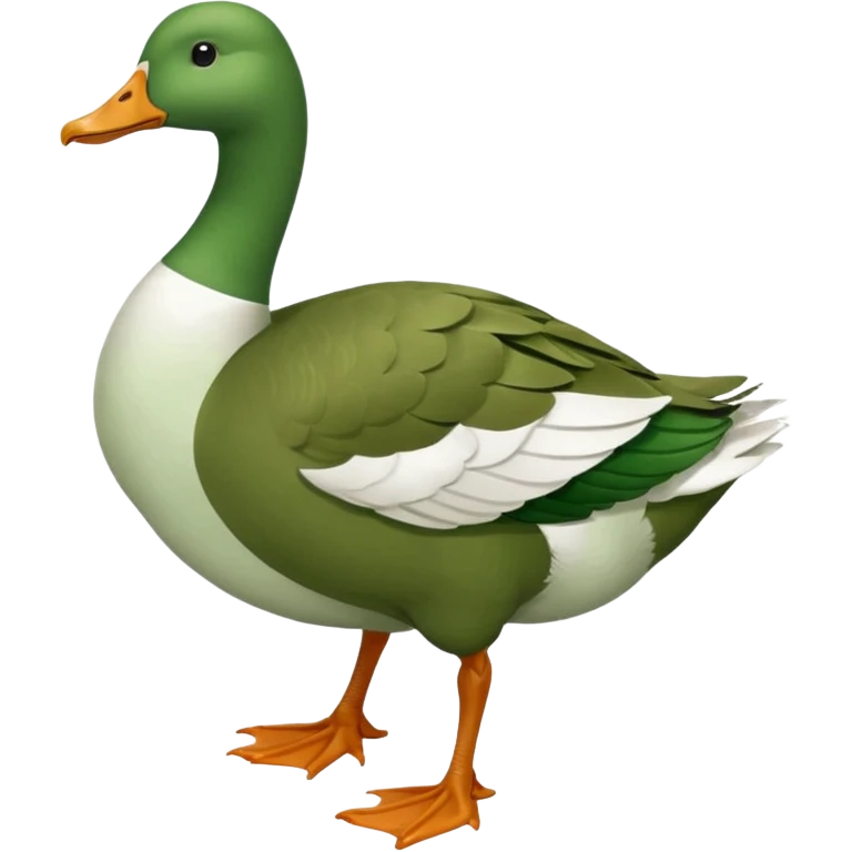 Make an emoji for a goose that's green (dominant colour #39C700). Use the existing goose emoji for inspiration. Show the whole body. Make the goose look like it's going somewhere

It has to be a goose that was dyed green, don't make it look like a duck please. emoji