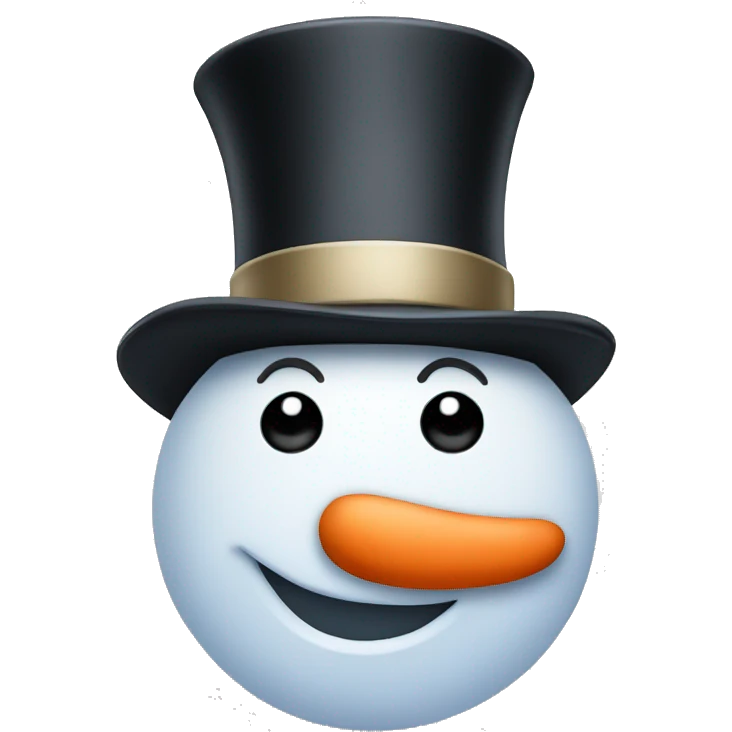 Snowman in top hat  emoji