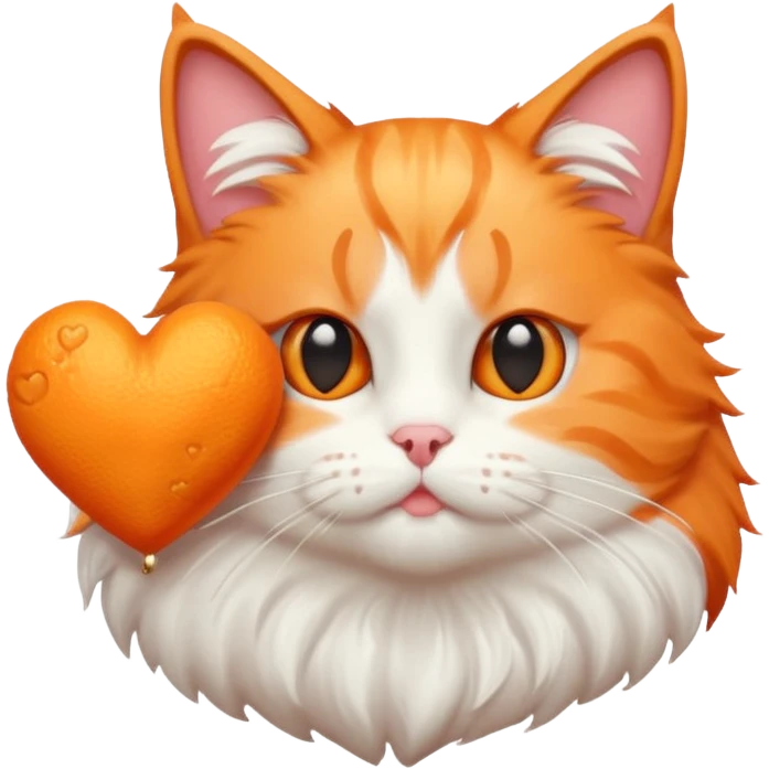 A cat blowing a heart emoji