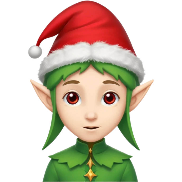 green elf with christmas hat emoji