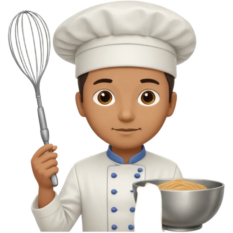 chef holding whisk and bowl emoji