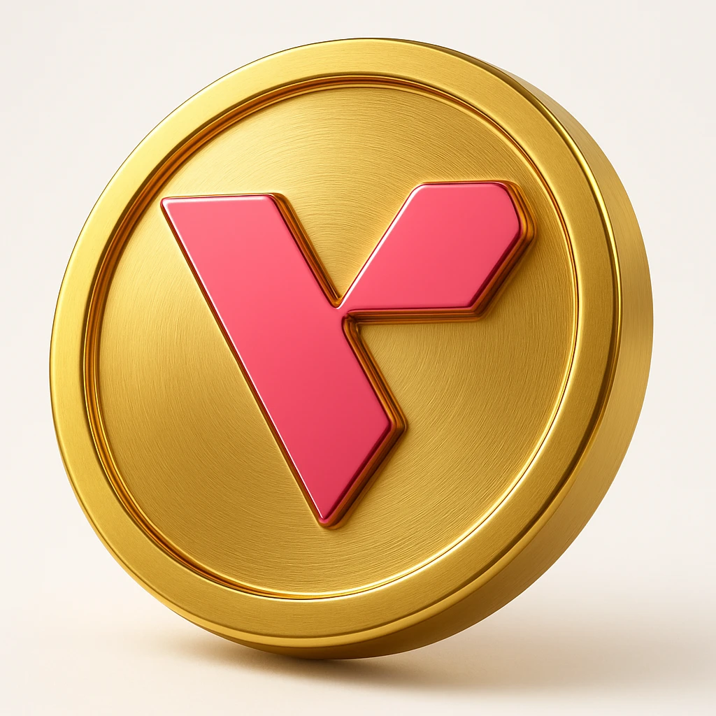 Make the gold token slightly lighter in color, keep the logo and style the same. emoji
