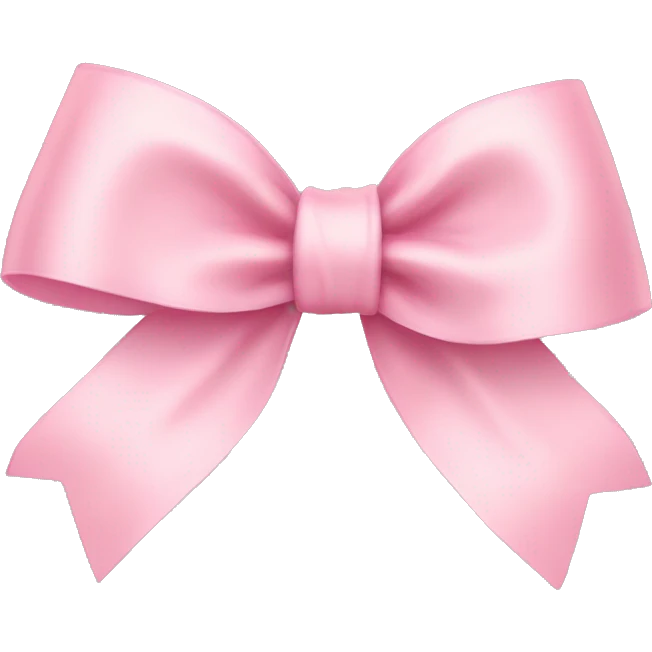 light pink ribbon bow emoji