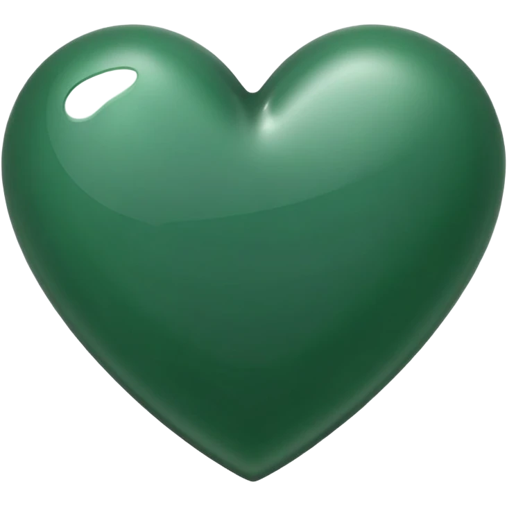 Dark green heart emoji