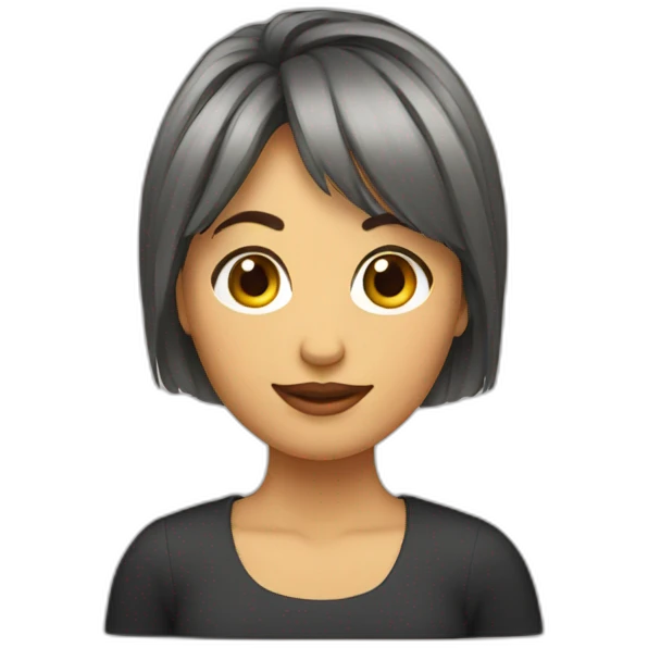 Mujer con flequillo emoji