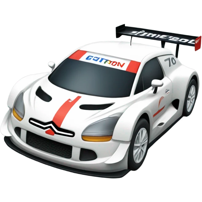 White Citroen GT race car  emoji