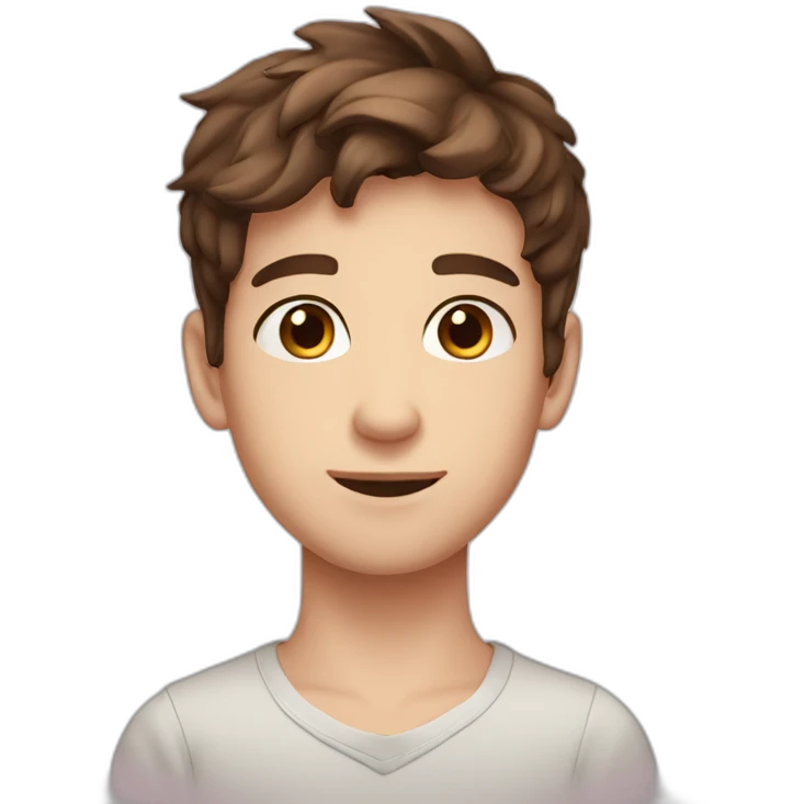 cute french boy 21 years old brown hair blue eyes emoji