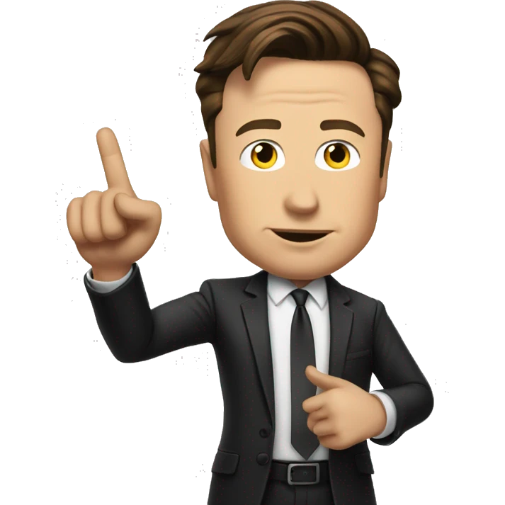 elon musk pointing index finger emoji