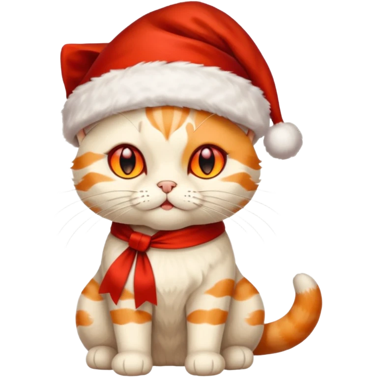 a full-body silk cat with Christmas accessories  emoji