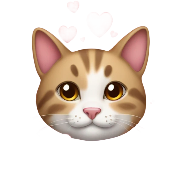 cat with hearts emoji