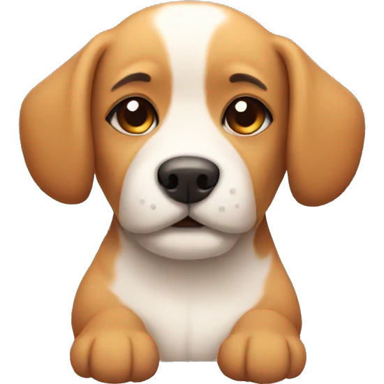 Cozy cute dog emoji