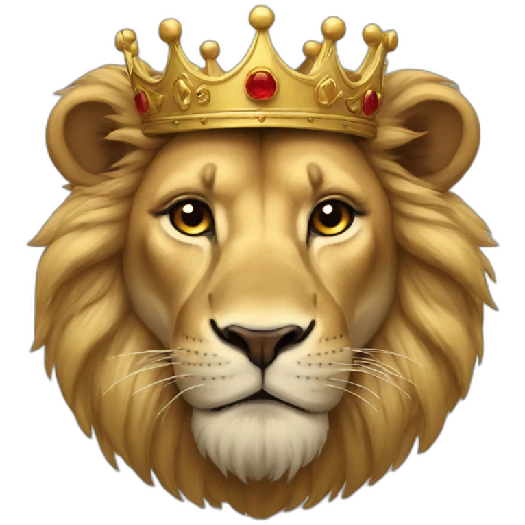 a lion in a crown emoji