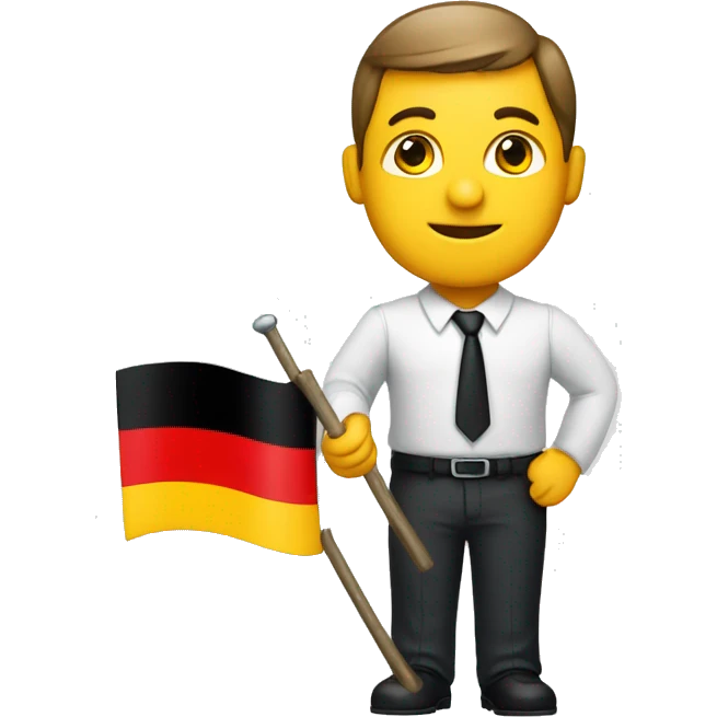 busines man holding german flag emoji