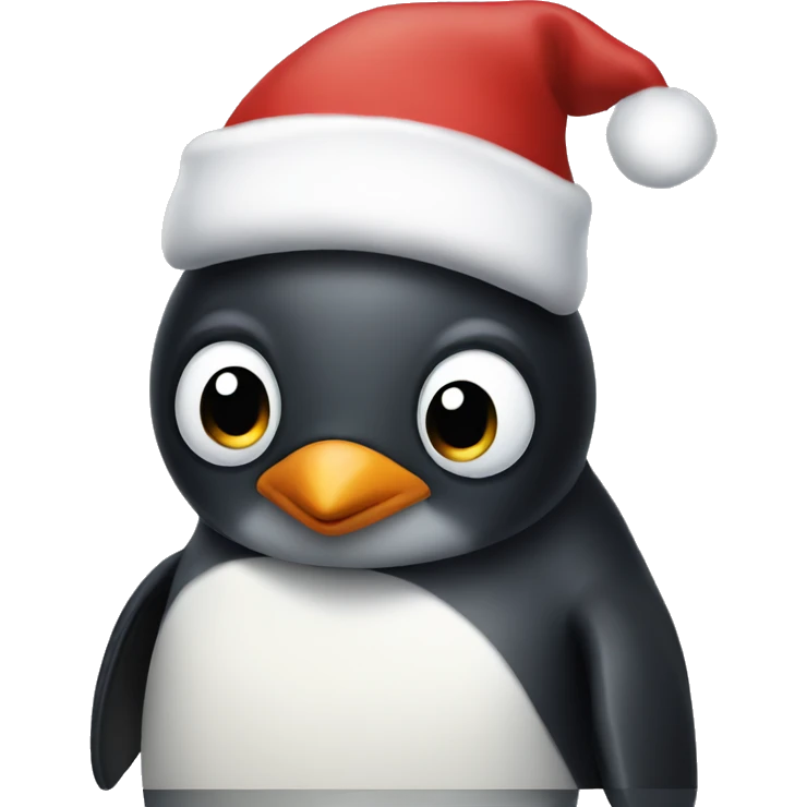 Christmas penguin emoji