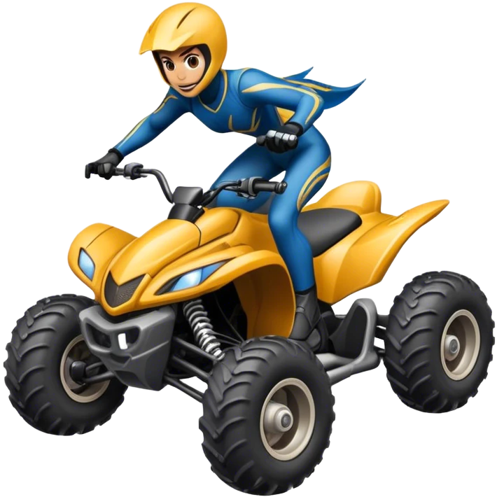 human jump on atv quad banshee front emoji
