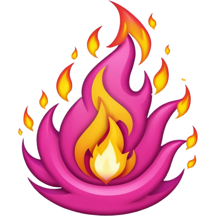 pink-magenta Fire-flame emoji