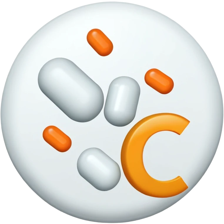 vitamin C pill or supplement emoji