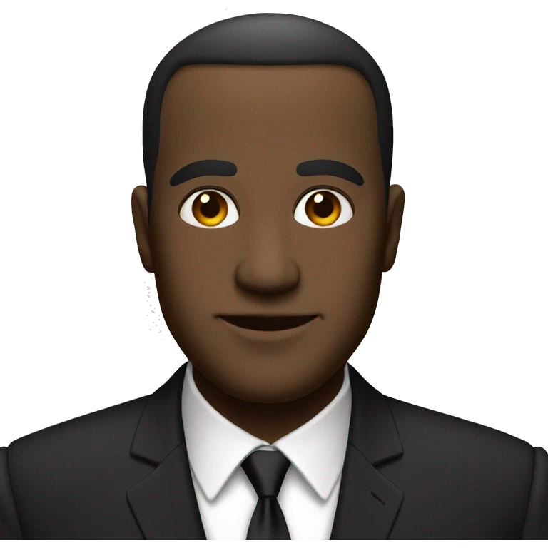 ceo with black suit emoji