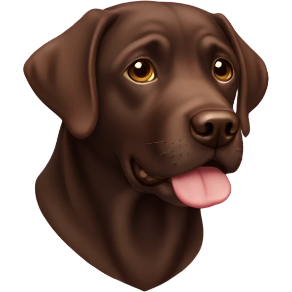 Chocolate Labrador chunky emoji