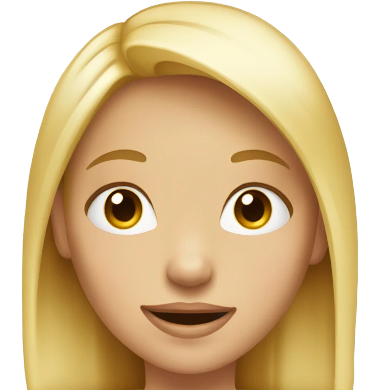 Blond girl one tooth missing emoji