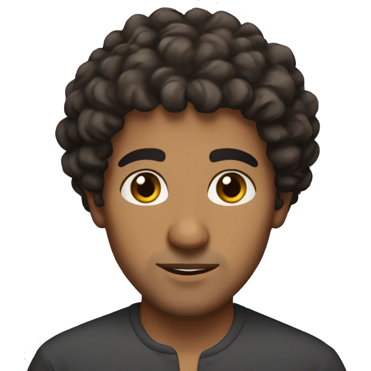 Arab, medium  curly hair, brown eyes, fairly imposing nose emoji
