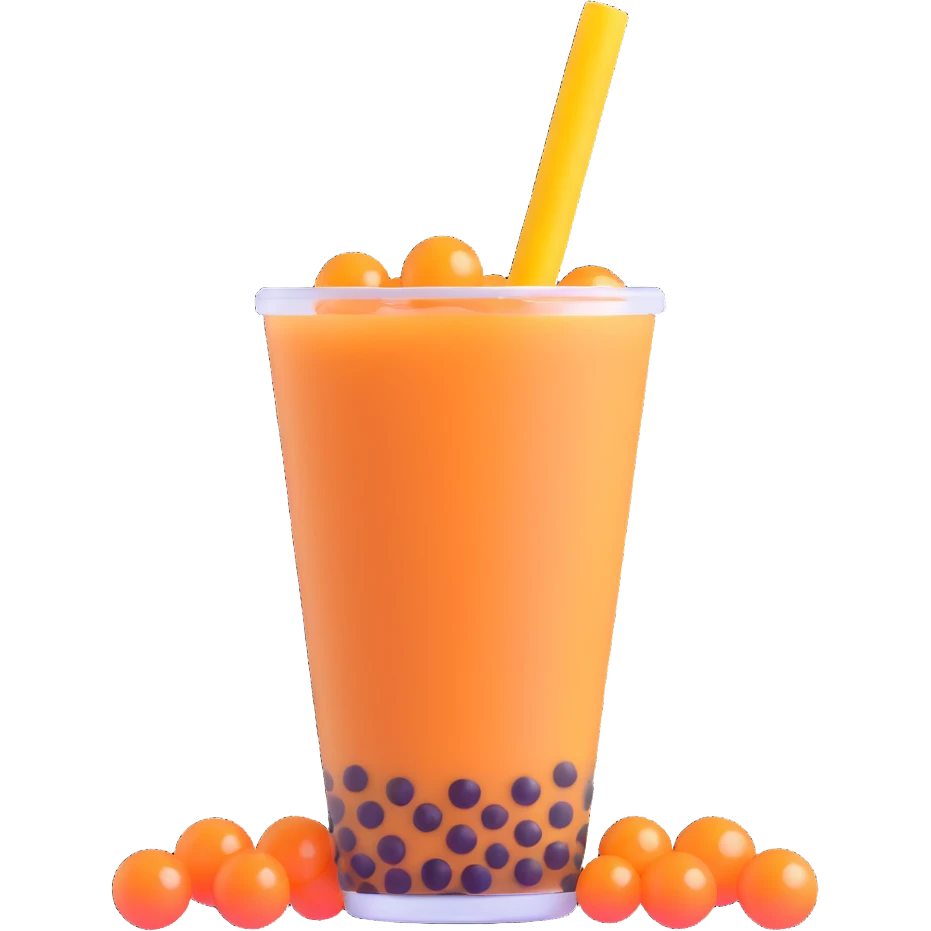 bubble tea with boba pearls emoji