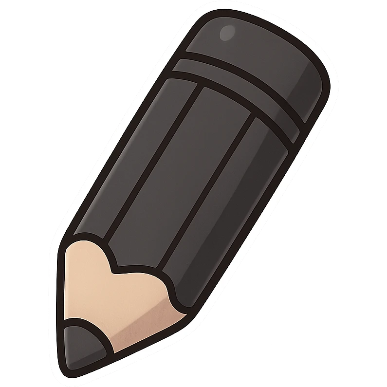 simple black pencil emoji
